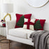 Red Bow Cream - Christmas Pillow Cover Hand Felted Wool - 20" / 14" Arcadia Home - ARCADIA HOME